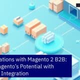 Diagram showing Magento 2 B2B connected to ERP system